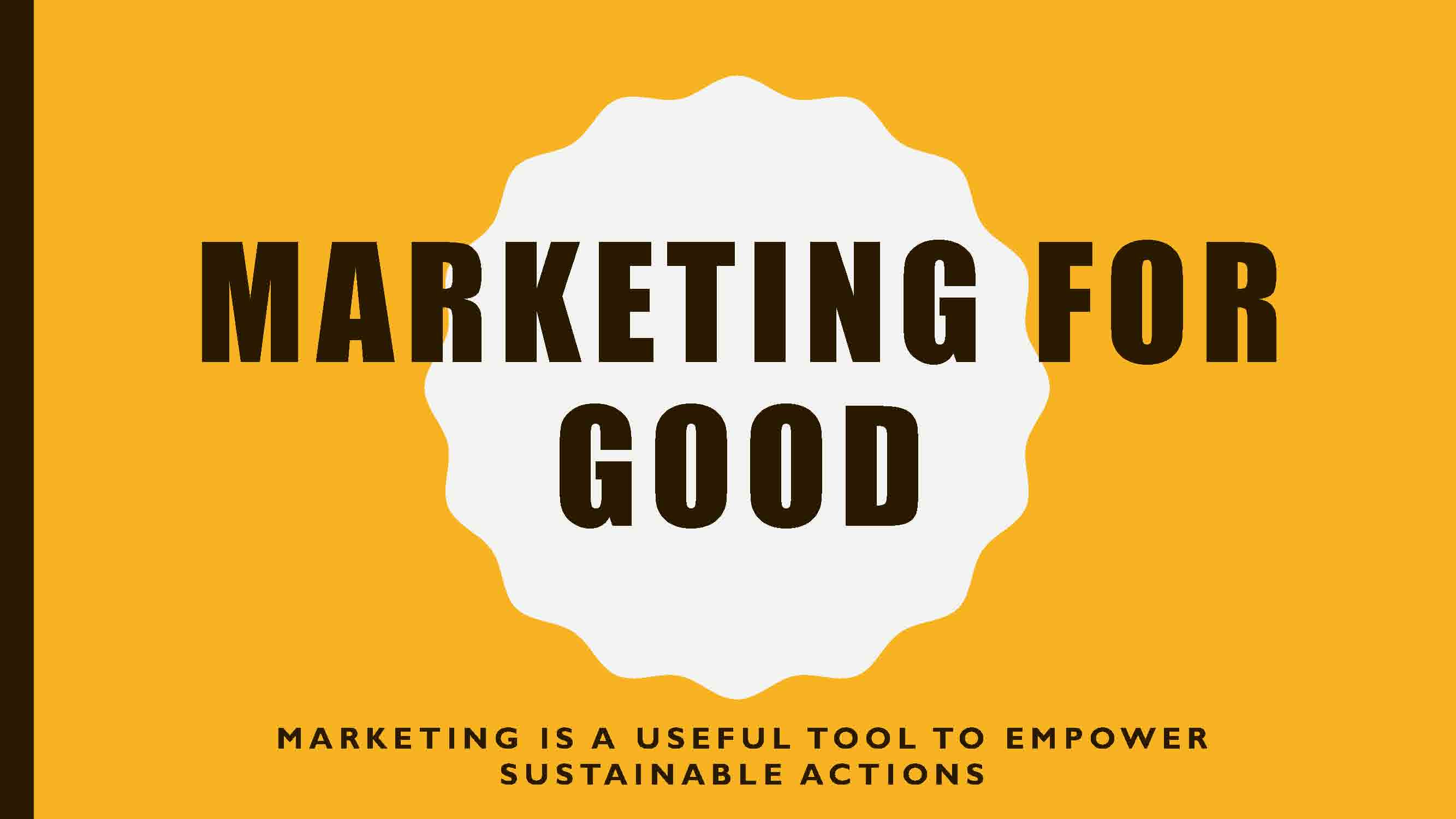 marketing for good